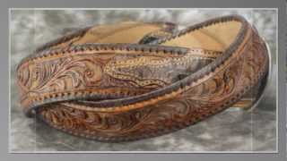 Tony Lama Belt C41284  tooled Caiman [upl. by Hortensa489]