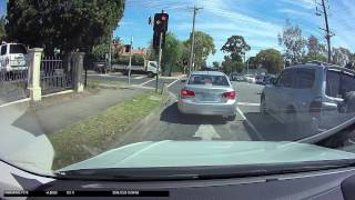 Idiot turning from wrong lane gets flashed by red light camera [upl. by Teddy358]