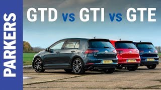 VW Golf  GTI vs GTD vs GTE [upl. by Ninnahc470]