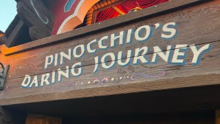 “Pinocchio’s Daring Journey” Ride In Disneyland Full Ride POV [upl. by Ahsikit]