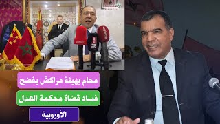 محام بهيئة مراكش يفضح فساد بعض قضاة محكمة العدل الأوروبية [upl. by Attehcram225]