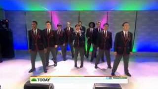 GLEE The Warblers Perform Trains Hey Soul Sister On Today live [upl. by Ainig]