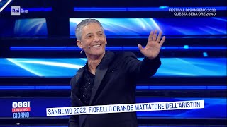 Sanremo 2022 Fiorello grande mattatore dellAriston  Oggi è un altro giorno 02022022 [upl. by Atnahsal115]