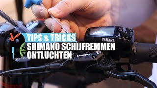 Shimano schijfremmen ontluchten doe je zo [upl. by Eedolem]