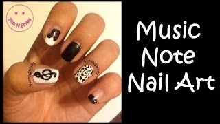 Music Note Nail Art ♫ ♪ ♬ [upl. by Artiek643]