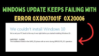 How to Fix Windows Update Error 0x8007001F – 0x20006 on Windows 11 [upl. by Nelleeus]