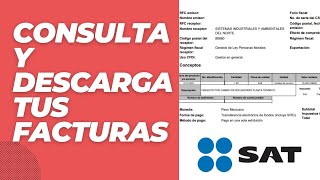 Consultar facturas emitidas y recibidas del SAT 2024 [upl. by Noyerb]