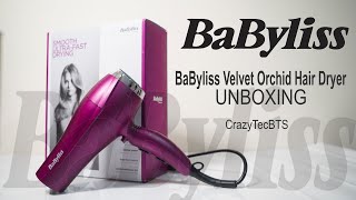 Unboxing BaByliss Velvet Orchid Hair DRYER UNBOXED ASMR [upl. by Kopans]