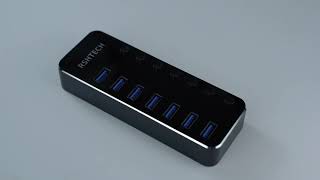 RSHTECH 7Port Powered USB 30 Hub RSH518 with Individual OnOff Switch [upl. by Nnoryt592]