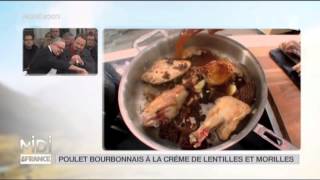 RECETTE  Fricassée de poulet bourbonnais à la crème de lentilles et morilles [upl. by Aurelia]