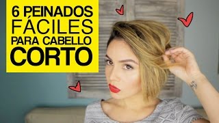 6 Peinados fáciles para cabello corto  Maiah Ocando [upl. by Aynekat]