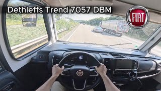 2024 MotorHome Dethleffs Trend 7057 DBM  On the German Autobahn [upl. by Tol]