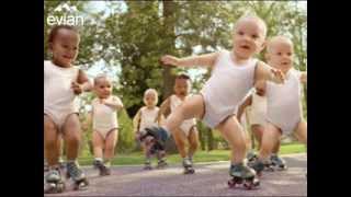 Evian Baby Gangnam Style Dance Official Video  Black Eyed Peas Pump It  Roller Babies  babyampme [upl. by Nimrac]