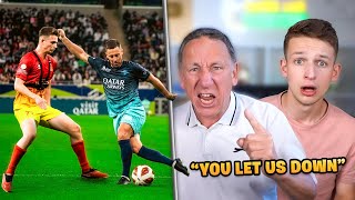 my FATHER reacts to my CHARITY MATCH highlights [upl. by Killian61]