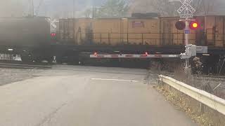 LORAM Rail Grinder Working the DampH Freight Main Line at CP 611 [upl. by Domph]