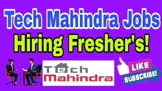 Tech Mahindra Recruitment for 2024 Batch Hiring for Freshers as Manual Testing [upl. by Teemus]