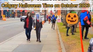 Calgary Halloween Time walking Tour canada calgary alberta [upl. by Llert]