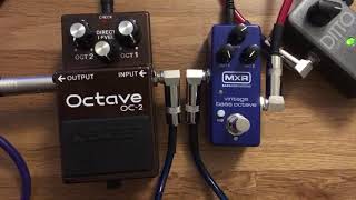 Boss OC2 vs MXR Vintage Bass Octave M280 [upl. by Ellehs]