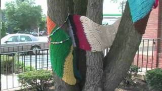 Intl Yarnbombing Day in Yellow Springs [upl. by Corabelle613]