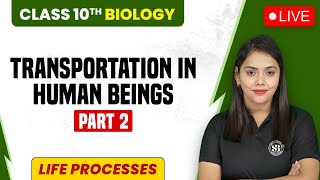 CLASS 10th BIOLOGY  TRANSPORTATION IN HUMAN BEINGS PART 2 LIFE PROCESSES BIOLOGY  BY SHIPRA MAM [upl. by Dermott83]