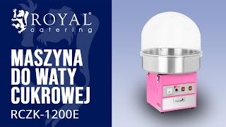 Maszyna do waty cukrowej  52 cm  pokrywa RCZK1200E  Prezentacja produktu  Royal Catering [upl. by Myk]