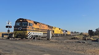 5MP1 Aurizon Superfreighter GWU ACD CM Melbourne to Perth 1830 141124 Langi Logan VIC [upl. by Mosi247]