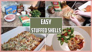 Easy Stuffed Shells  Freezer Meal [upl. by Asinet]