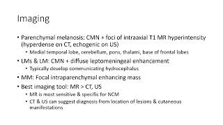 Neurocutaneous Melanosis Imaging [upl. by Anileme]