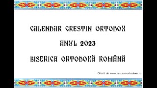 Calendar ortodox 2023 [upl. by Berfield84]