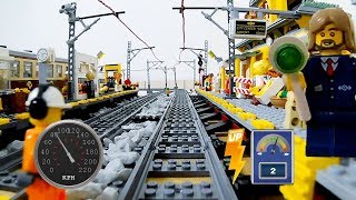 Lego high speed train  front camera FPV onboard camera NEW train 60197 [upl. by Jotham]