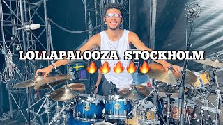 Lollapalooza Stockholm 🔥 drumcam Matheus Falcao 🚀 eurotour [upl. by Mayes]