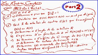 LES NOMBRES COMPLEXES EX1Part 2 solution détaillée avec rappel du cours durant la solution [upl. by Ravid]