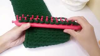 How To Loom Knit A Scarf For Beginner Easy Tutorial [upl. by Ayota]