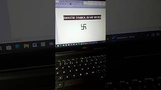 Swastik Symbol in Ms word music windows trending laptop swastik techwithranjan support like [upl. by Calypso]