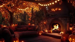 Cozy Autumn Ambience  Cozy Fireplace Sounds  Soothing Rain for Relaxing amp Sleep amp Focus 🍂 [upl. by Tammany]