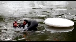 Dramatic Rescue on Ice Sledding Excursion Goes Wrong [upl. by Howenstein]