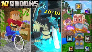 TOP 10 ADDONS PARA MINECRAFT PE 121 Bedrock [upl. by Refinnaj872]