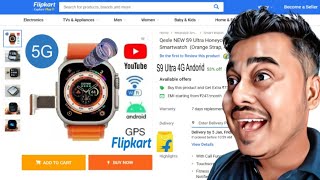 S9 Ultra Android Smartwatch Buying From Flipkart  4G Sim card supported With dual Camera [upl. by Sorazal]