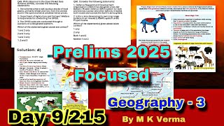 Day 9215 🎯 Prelims Geography 3 Practice MCQs for 2025 UPSC CSE [upl. by Layod]