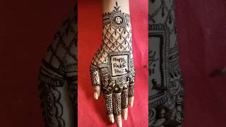 happy rakhi bhai 😊🌿🌿 rakhi special mehndi design mehndi trending shorts viralvideos subscribe [upl. by Killoran]