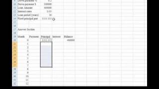 Fixed Principal Mortgage Amortization Schedule [upl. by Hsirrap869]