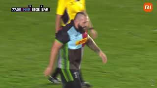 🤪 Joe Marler scores crazy try against the Barbarians before drop kicking his own conversion [upl. by Strong]