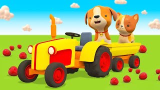 Tractors on a farm  Car cartoons for kids amp Helper cars cartoon full episodes  Street vehicles [upl. by Dehlia175]