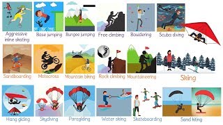 Extreme Sports  List of Adventure Sports in English [upl. by Asihtal816]