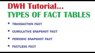 DWH Tutorial 15  Types Of Fact Tables in Data Warehousing [upl. by Aihsemek794]