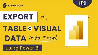 How to Export Power BI Data into MS Excel StepbyStep Guide Hindi [upl. by Esilanna67]