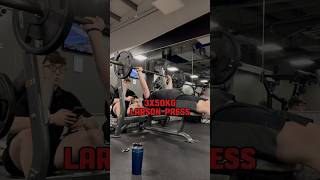 FIRST time EVER trying a LARSON PRESS gym benchpress powerlifter strengthtraining sbd [upl. by Godspeed679]