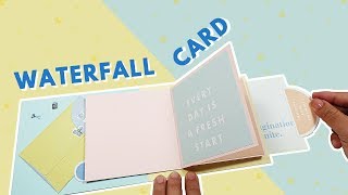 拉出卡片連環驚喜：瀑布卡片教學 How to make waterfall card tutorial  安妮 手作吧 [upl. by Ecirad882]