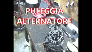 Puleggia Alternatore Sostituzione ruota libera 1300 MultiJet Fiat IDEA [upl. by Fowler]