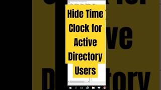 How to Hide Time Clock with Windows Server GPO [upl. by Irolav]